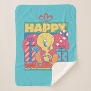 LOONEY TUNES™   TWEETY™ Happy Holidays Sherpa Blanket