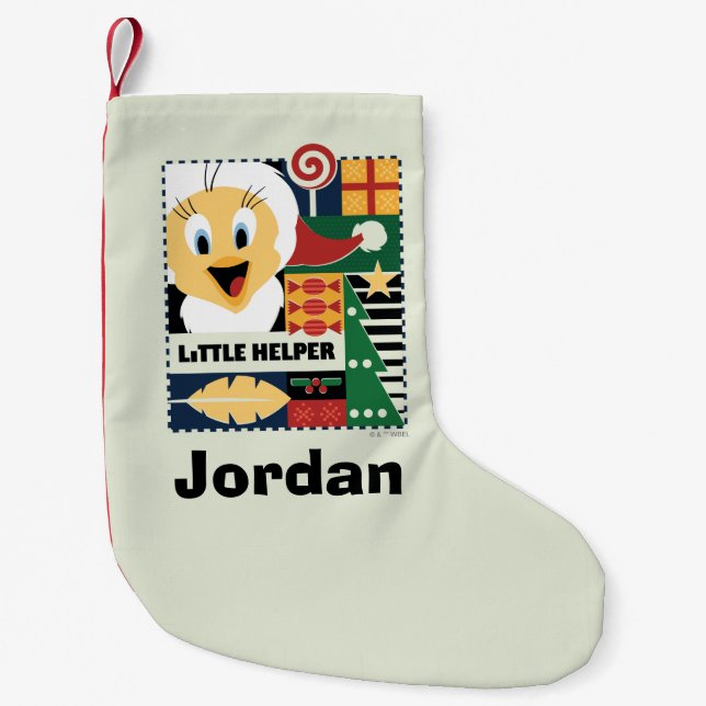 LOONEY TUNES™ TWEETY™ Little Helper Small Christmas Stocking (Front)