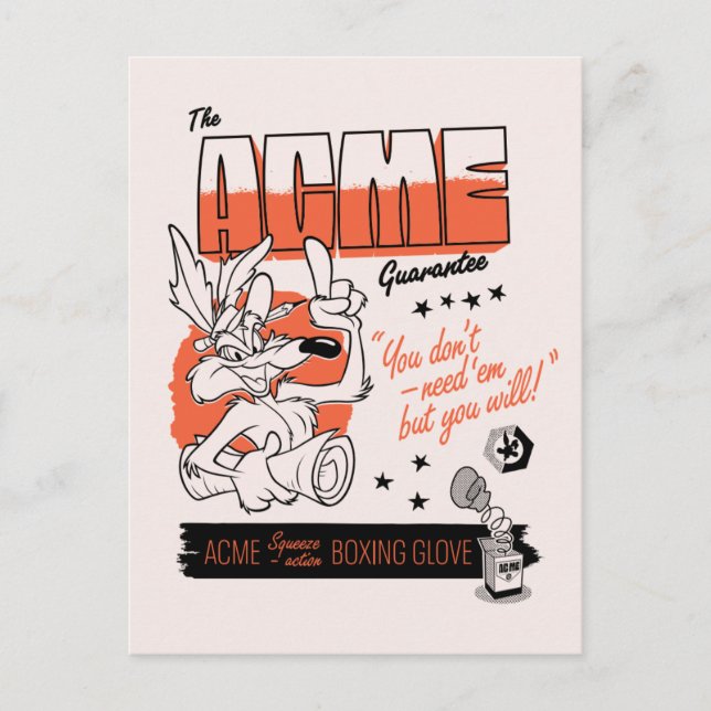 LOONEY TUNES™ | WILE E. COYOTE™ ACME Boxing Glove Postcard (Front)