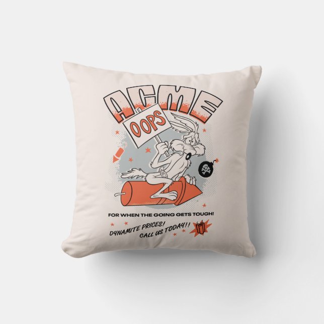 LOONEY TUNES™ | WILE E. COYOTE™ ACME Dynamite Cushion (Front)