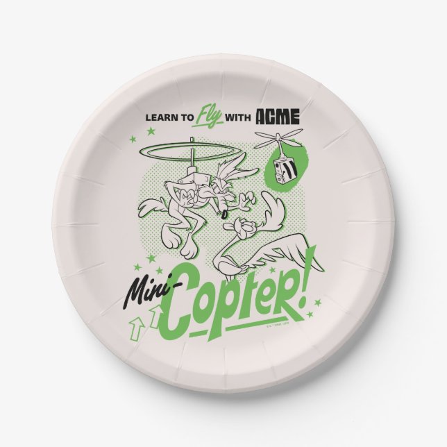 LOONEY TUNES™ | WILE E. COYOTE™ Acme Mini-Copter Paper Plate (Front)
