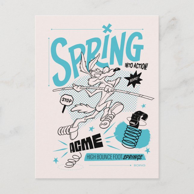 LOONEY TUNES™ | WILE E. COYOTE™ Spring Into Action Postcard (Front)