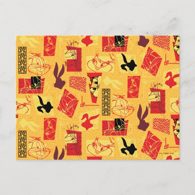 LOONEY TUNES™ | Year of the Rabbit Pattern Postcard (Front)