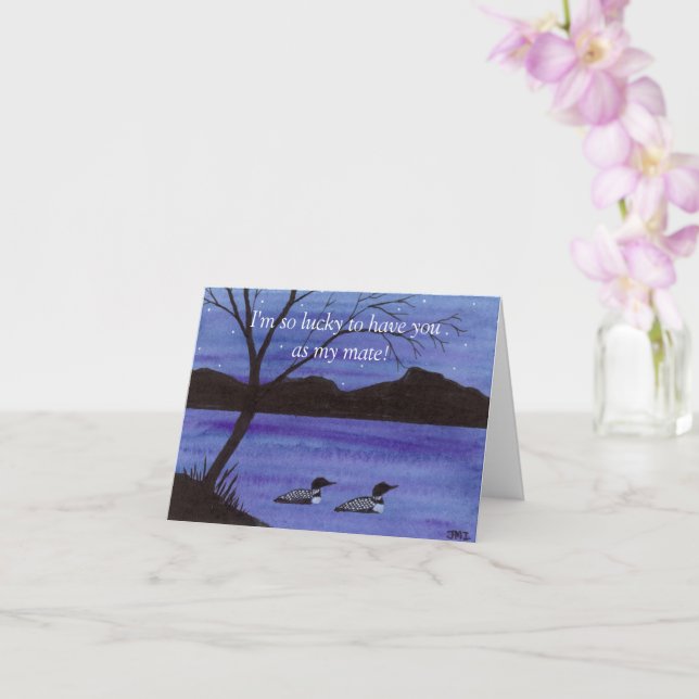 Loons Anniversary Card (Orchid)