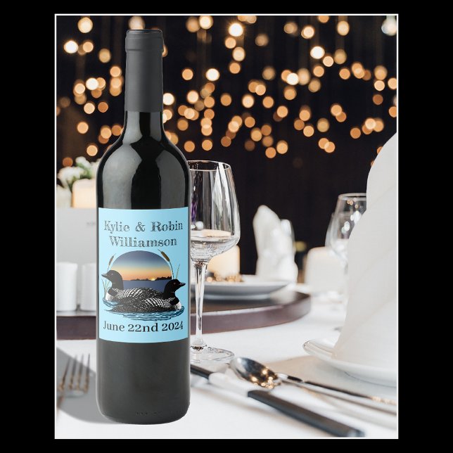 Loons Sunset Blue Wine Label (Creator Uploaded)