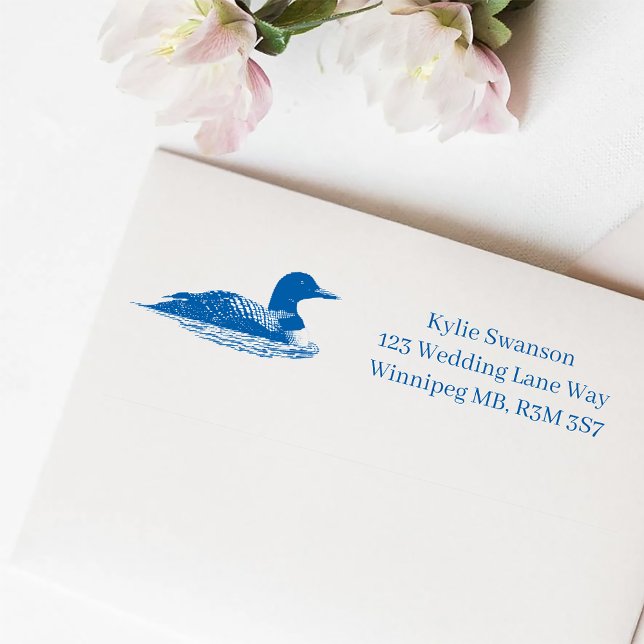 Loons Sunset BluevWedding Self-inking Stamp (Creator Uploaded)