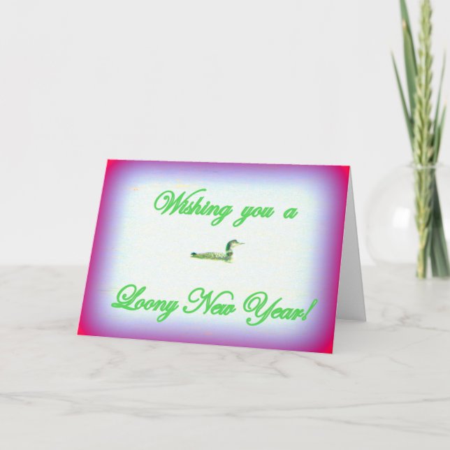 Loony new year greeting card (Front)