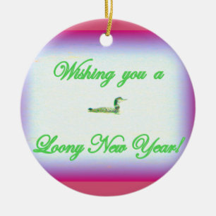 loony new year/ merry christmas ornament