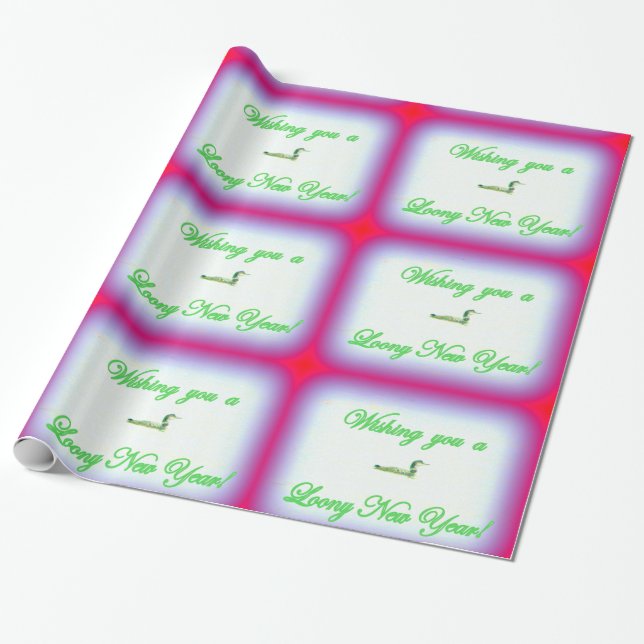 Loony new year  wrapping paper (Unrolled)