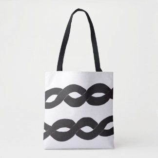Loop Band Monochrome Ink Tote Bag