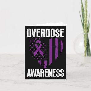 Loop For Drug Addiction Awareness On American Flag Card