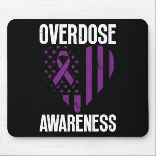 Loop For Drug Addiction Awareness On American Flag Mouse Pad
