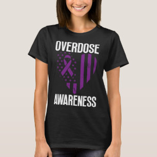 Loop For Drug Addiction Awareness On American Flag T-Shirt
