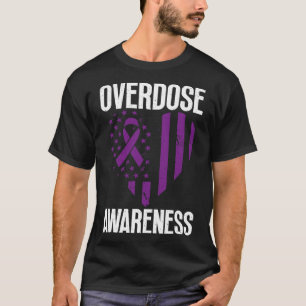 Loop For Drug Addiction Awareness On American Flag T-Shirt