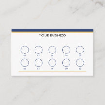 Loop Ten Navy Gold 10 Stamp Customer Loyalty