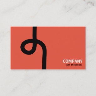 Looped Line - Black on Orange Business Card