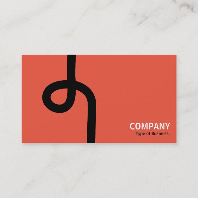 Looped Line - Black on Orange Business Card (Front)
