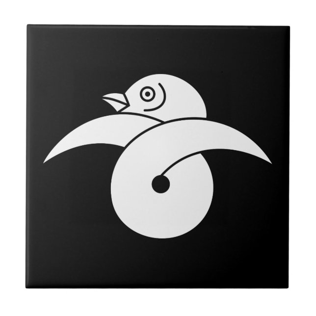 Looped wild goose ceramic tile (Front)