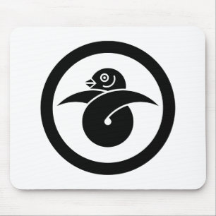 Looped wild goose in circle mouse pad