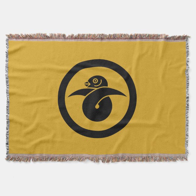 Looped wild goose in circle throw blanket (Front)