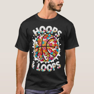 Loops Hoops Basketball Slam Dunk Basketball Drip T-Shirt