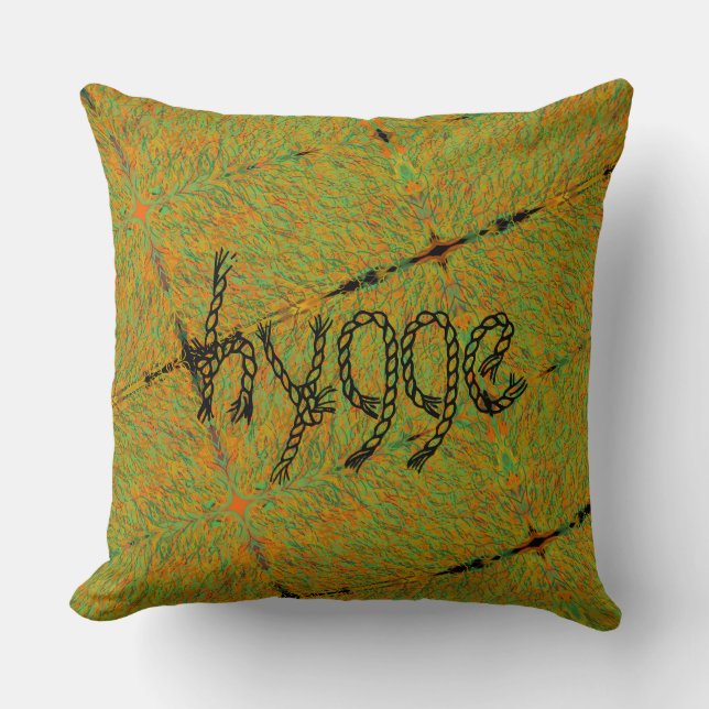 loopy abstract art hygge (comfort) with ropeletter cushion (Front)