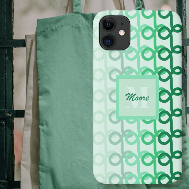 Loopy Lines - Green Ombre Phone Case (Loopy Lines - Green Ombre Phone Case by Leapfroglisics Shop)
