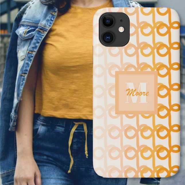 Loopy Lines - Orange Ombre Phone Case (Loopy Lines - Orange Ombre Phone Case by Leapfroglisics Shop)
