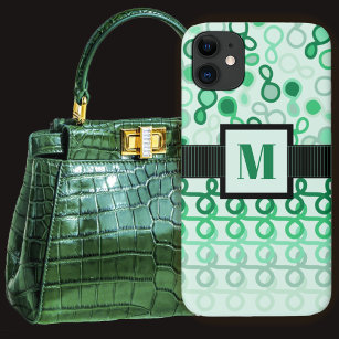 Loopy Lines with hybrid paisley Green Hues Ombre Case-Mate iPhone Case