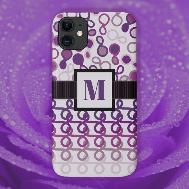 Loopy Lines with hybrid paisley Purple Ombre Case-Mate iPhone Case (Creator Uploaded)