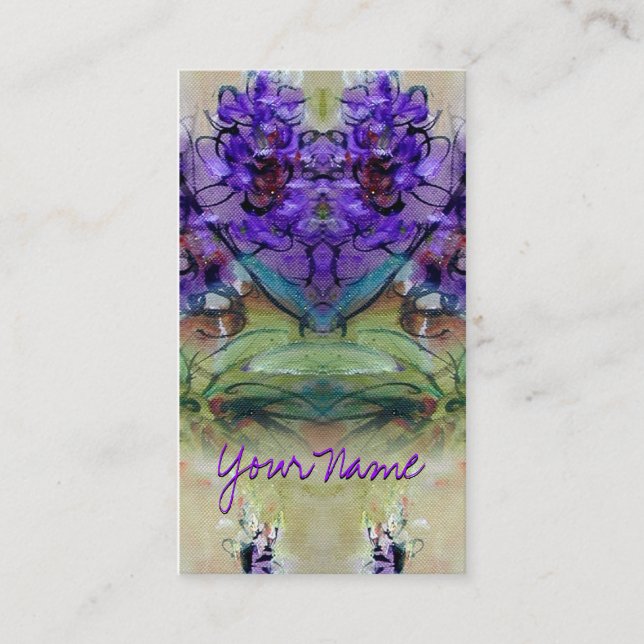 Loopy Lupines Artful Business Card Customisable (Front)
