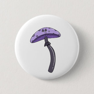 Loopy mushroom  6 cm round badge
