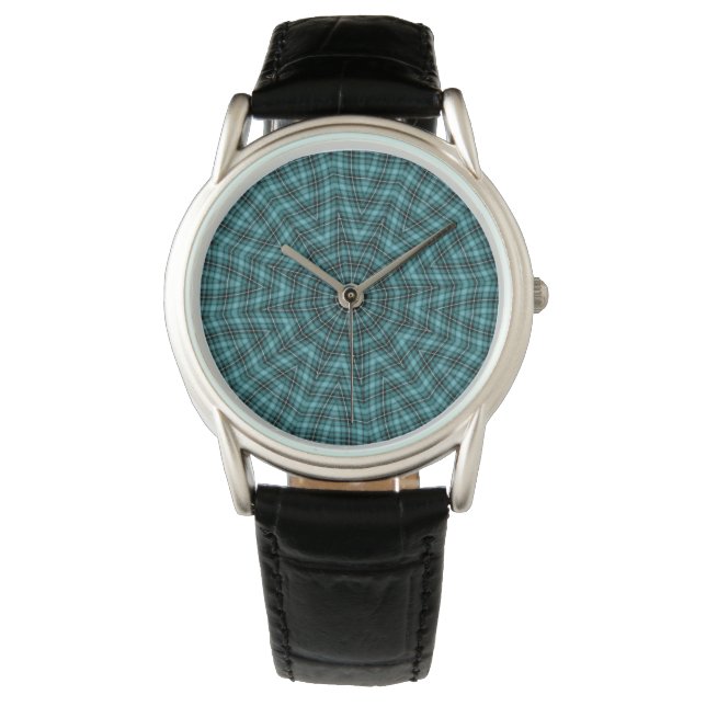 Loopy Pacific Ming Blue Plaid Watch (Front)