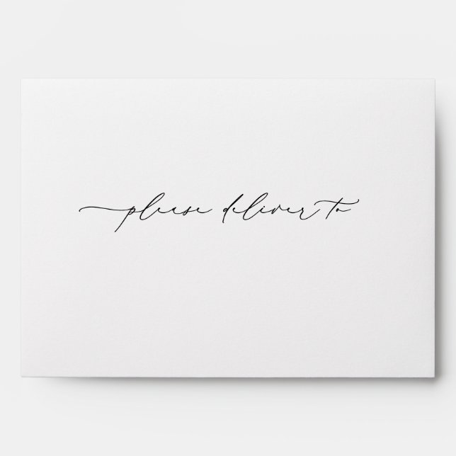 Loose Calligraphy Wedding Invitation Envelope (Front)