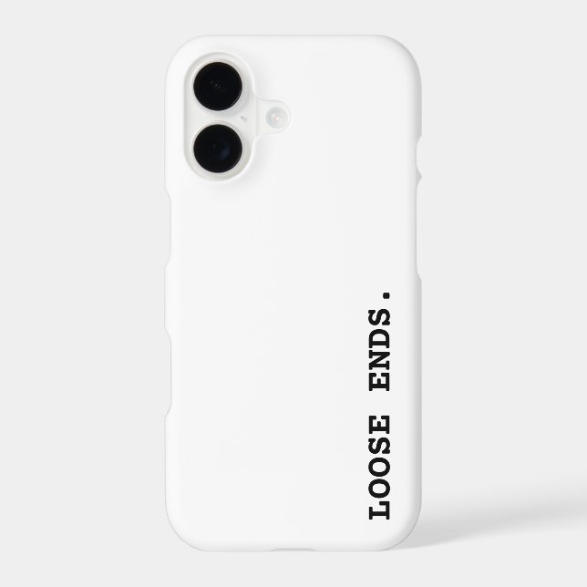 Loose Ends Minimalist Aesthetic iPhone 17 Case (Back)