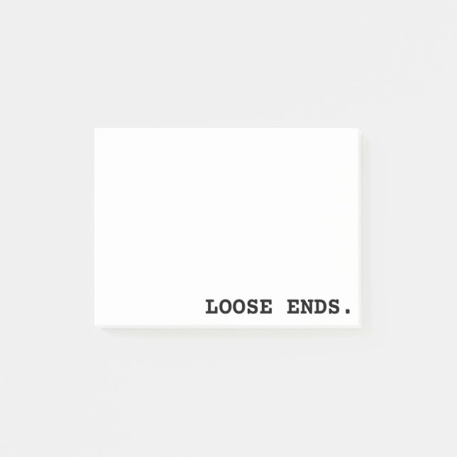 Loose Ends Minimalist Office Post-it Notes (Front)