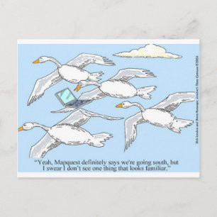 Loose Goose Using Mapquest Funny Gifts & Tees Postcard