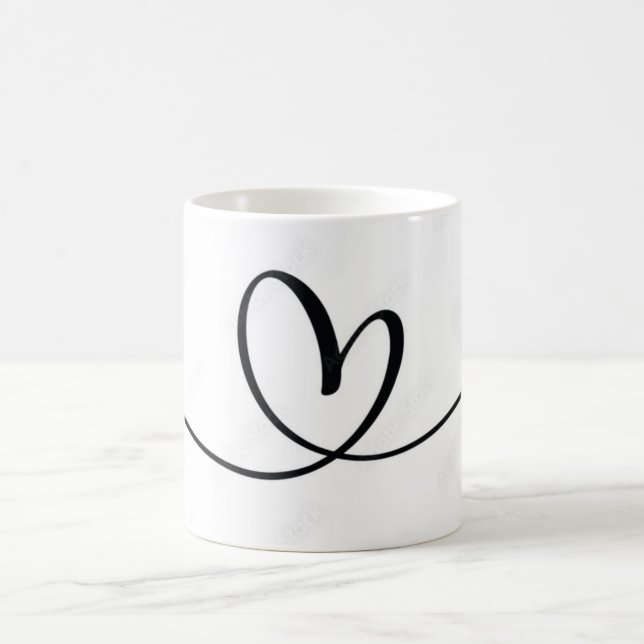 Loose heart design, casual, hand-drawn feel - Mug (Center)