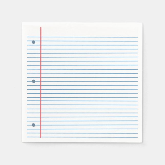 Loose Leaf Lunch Paper Napkin for Back to School (Front)