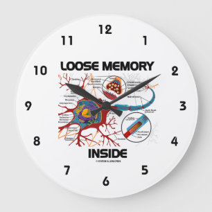 Loose Memory Inside Neuron Synapse Geek Humour Large Clock