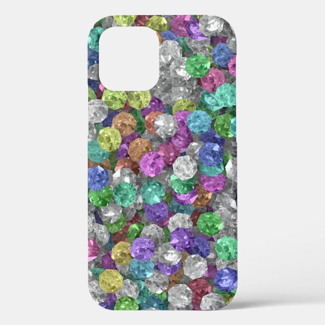 Loose Rainbow Gemstones Case-Mate iPhone Case (Back)