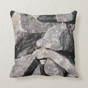 Loose Rough Granite Rock Decorative Throw Pillow
