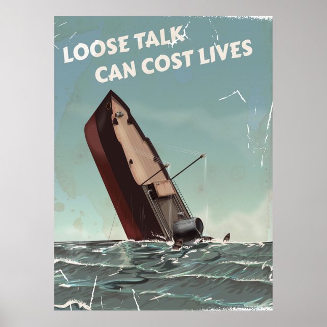 Loose Talk Cost Lives WW2 Poster (Front)