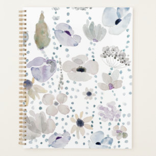 loose watercolour flowers arrangement planner