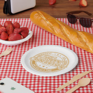 Loosid Soberversary Gold Paper Plate