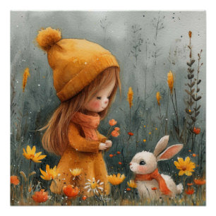Lop-Eared Love: A Bit of Whimsy Bunny Poster