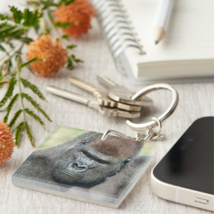 Lope the Gorilla Channels His Father’s Stare Key Ring
