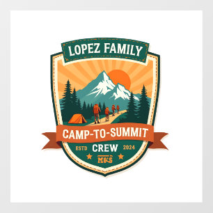 Lopez Family Camp-To-Summit Crew Vintage Hiking Ca
