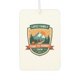 Lopez Family Camp-To-Summit Crew Vintage Hiking Ca Car Air Freshener