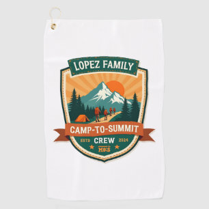 Lopez Family Camp-To-Summit Crew Vintage Hiking Ca Golf Towel
